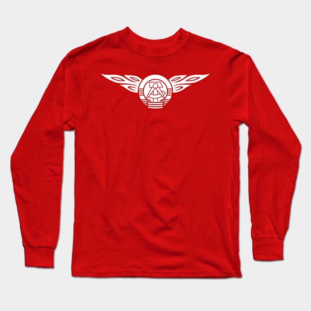 DDR Flames Crest (white) Long Sleeve T-Shirt by GetThatCar